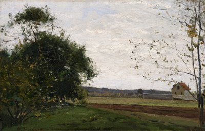 Landschap door Camille Jacob Pissarro